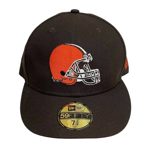NWT New Era Cleveland Browns 59FIFTY Fitted Hat 7 3/8 - Picture 1 of 4